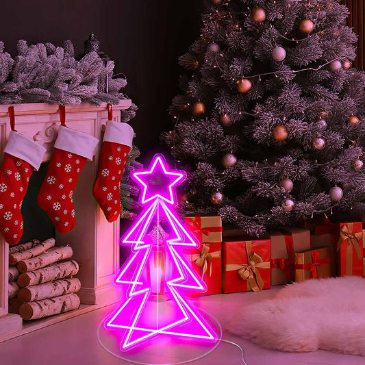 3D Christmas Tree Neon Sign