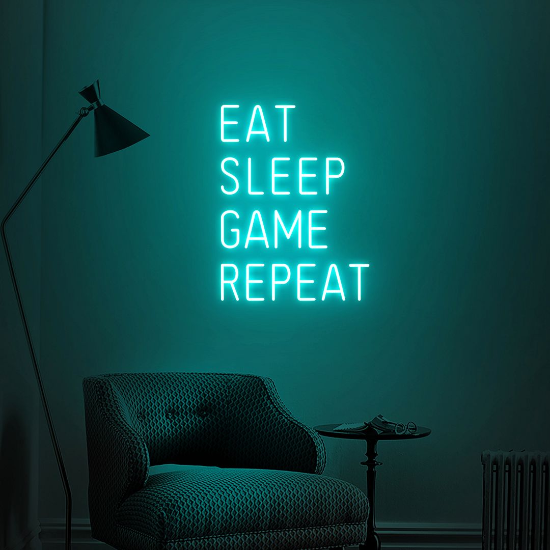 Eat Sleep Game Repeat Neon Sign YNeon