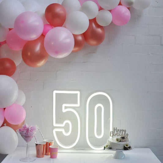 50th Birthday Neon Sign
